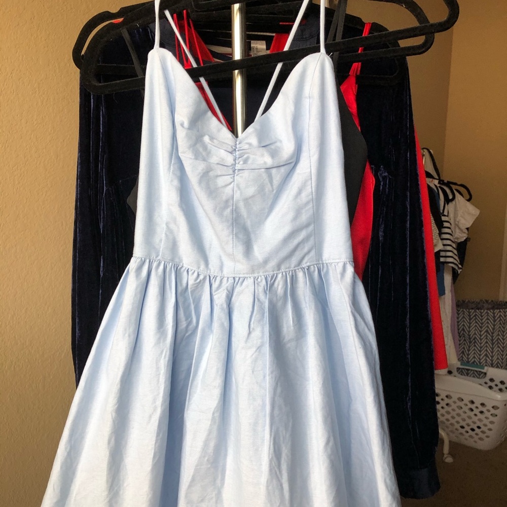 Baby blue strappy dress
